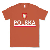 Copper Sporty Polska Flag And Emblem Polish Coat Of Arms Pullover Hoodie Classic Tee - ArtChic
