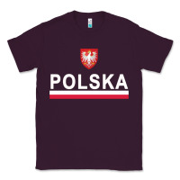 Plum Sporty Polska Flag And Emblem Polish Coat Of Arms Pullover Hoodie Classic Tee - ArtChic
