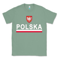 Sage Sporty Polska Flag And Emblem Polish Coat Of Arms Pullover Hoodie Classic Tee - ArtChic