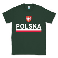 Sports Green Sporty Polska Flag And Emblem Polish Coat Of Arms Pullover Hoodie Classic Tee - ArtChic