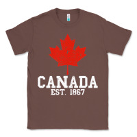 Chestnut vintage canada est.1867 maple leaf canadian flag r Classic Tee - ArtChic