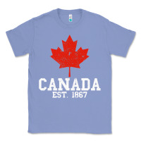 Colony Blue vintage canada est.1867 maple leaf canadian flag r Classic Tee - ArtChic