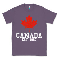 Lavender vintage canada est.1867 maple leaf canadian flag r Classic Tee - ArtChic