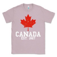 Lilac vintage canada est.1867 maple leaf canadian flag r Classic Tee - ArtChic