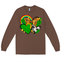 Chestnut St. Patrick's Day hearts with leopard Long Sleeve Tee - HowdyJamesFarm