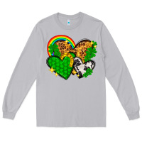 Moon Dust St. Patrick's Day hearts with leopard Long Sleeve Tee - HowdyJamesFarm