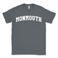 Charcoal Heather Monmouth Arch Retro University Style Classic Tee - ArtChic