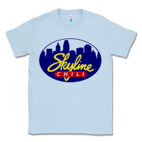 Dusty Blue skyline chili Classic Tee - ArtChic
