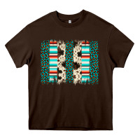 Chocolate Brown leopard cowhide brush stroke Heavy Core Tee - Artiststas