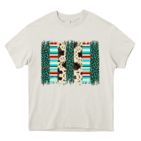 Cream leopard cowhide brush stroke Heavy Core Tee - Artiststas