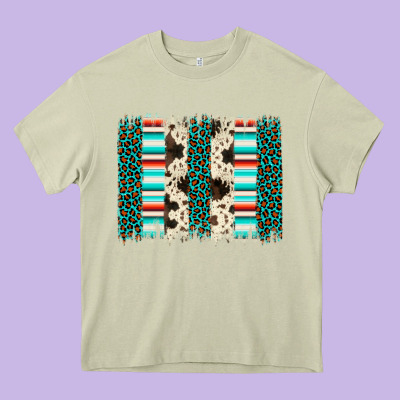 Leopard Cowhide Brush Stroke Heavy Core Tee Designed By Artiststas
