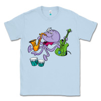 Dusty Blue squiddly diddly Classic Tee - ArtChic