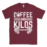 Burgundy Coffee And Kilos Weightlifting Gift Classic Tee - ArtChic