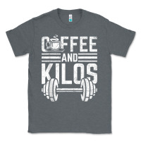 Charcoal Heather Coffee And Kilos Weightlifting Gift Classic Tee - ArtChic