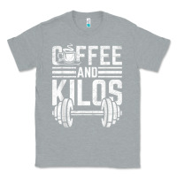 Heather Grey Coffee And Kilos Weightlifting Gift Classic Tee - ArtChic