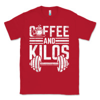 Red Coffee And Kilos Weightlifting Gift Classic Tee - ArtChic