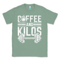 Sage Coffee And Kilos Weightlifting Gift Classic Tee - ArtChic
