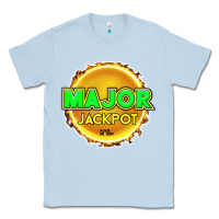 Dusty Blue MAJOR JACKPOT Design - Pokie Designs Classic Tee - ArtChic