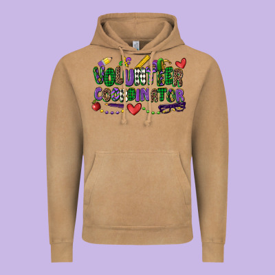Volunteer Coordinator Mardi Gras Cowgirl Vintage Hoodie Designed By Cowgirlartshop