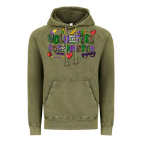 Vintage Olive volunteer coordinator mardi gras cowgirl Vintage Hoodie - CowGirlArtShop