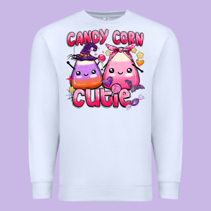 Candy Corn Cutie Premium Sweatshirt Designed By Barkaloodesign