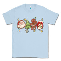 Dusty Blue Christmas gingerbread cookies Classic Tee - texasbilliewilder