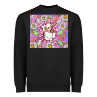 Black Easter Bunny Heavyweight Sweatshirt - CowhideDigitalArt