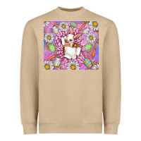 Mushroom Easter Bunny Heavyweight Sweatshirt - CowhideDigitalArt