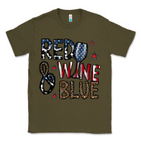 Army Green red wine blue Classic Tee - CowhideDigitalArt