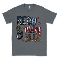 Charcoal Heather red wine blue Classic Tee - CowhideDigitalArt