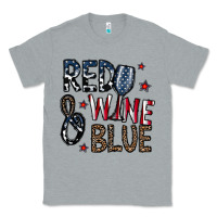 Heather Grey red wine blue Classic Tee - CowhideDigitalArt