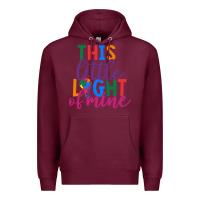 Burgundy This Little Light Of Mine Premium Hoodie - CowhideDigitalArt