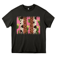 Asphalt cactus leopard cowhide brush stroke Heavy Core Tee - Artiststas