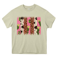 Mossy cactus leopard cowhide brush stroke Heavy Core Tee - Artiststas