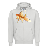 Dove Grey Goldfish Zipper Hoodie - LillyAllenDesigns