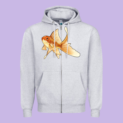 Goldfish Zipper Hoodie Designed By Lillyallendesigns