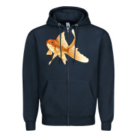 Navy Goldfish Zipper Hoodie - LillyAllenDesigns