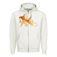 Oatmeal Heather Goldfish Zipper Hoodie - LillyAllenDesigns