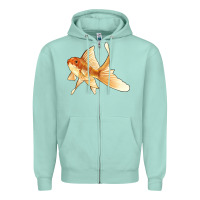 Seafoam Goldfish Zipper Hoodie - LillyAllenDesigns