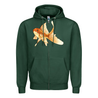 Sports Green Goldfish Zipper Hoodie - LillyAllenDesigns