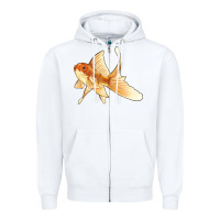 White Goldfish Zipper Hoodie - LillyAllenDesigns