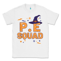 White pe squad witch halloween pe teacher matching Classic Tee - trangStudio