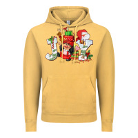 Vintage Mustard christmas joy girl gnome Vintage Hoodie - CowGirlArtShop