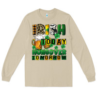 Mushroom Irish today hungover tomorrow Long Sleeve Tee - CowGirlArtShop