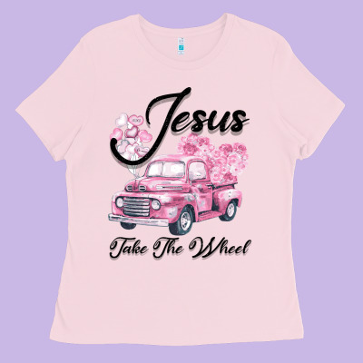 Leopard Floral Pink Car Jesus Take The Wheel Ladies Tee Designed By Bettercallsaul