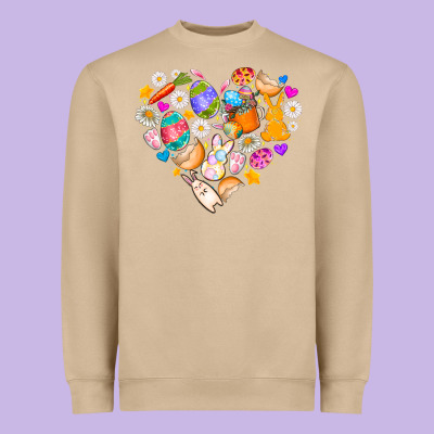 Easter Love Heavyweight Sweatshirt Designed By Cowhidedigitalart