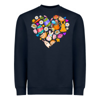 Navy Easter Love Heavyweight Sweatshirt - CowhideDigitalArt