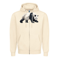 Sandshell walking panda Zipper Hoodie - LillyAllenDesigns