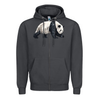 Smoke walking panda Zipper Hoodie - LillyAllenDesigns