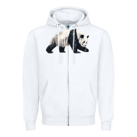 White walking panda Zipper Hoodie - LillyAllenDesigns